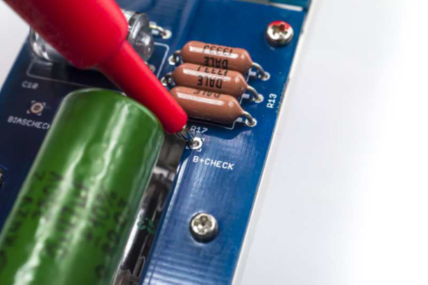 D-12 microphone connected to the D-12 PSU via 7-pin XLR cable for first power-up.